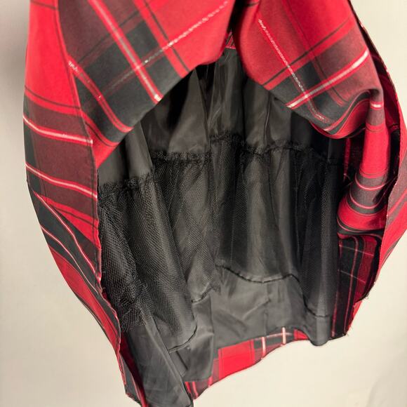 WONDER NATION | Red & Black Plaid High Low Sleeveless Holiday Dress | Kid's 7 - Picture 4 of 8